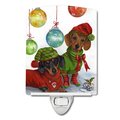 Carolines Treasures Carolines Treasures PPP3085CNL 6 x 4 in. Dachshund Christmas Jingle Ceramic Night Light PPP3085CNL